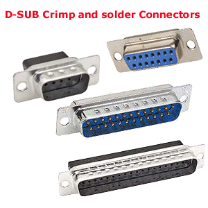 D-sub connectors Crimp and Solder