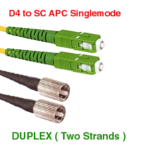 D4 to SC APC ( Angle Polish) DUPLEX SINGLEMODE Cable