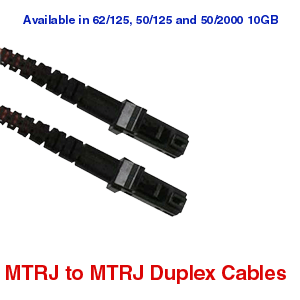 MTRJ to MTRJ MM Fiber Optic Cables