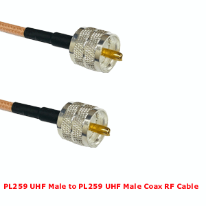 RG400 Silver PL259 UHF Male to PL259 UHF Male Coax RF Cable