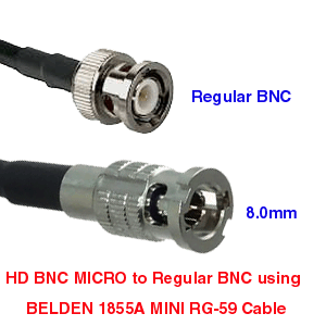 US MADE  Belden 1855A HD-SDI  Cable 4.5 GHZ  BNC Male to BNC Male  100FT 