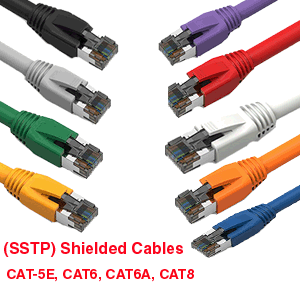 Cat5E Shielded (FTP) Ethernet Network Booted Cables