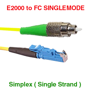 E2000 UPC to FC SM Simplex 9/125 SM Fiber Optic Cables