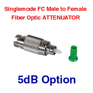 FC Male to FC Female 5dB Fiber Optic 850um ATTENUATOR