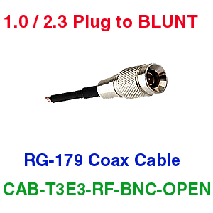 CAB-T3E3-RF-BNC OPEN 1.0/2.3 Plug to Blunt Cables