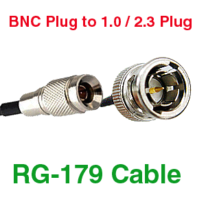 1.0/2.3 Plug to BNC RG-179 Coax Cables