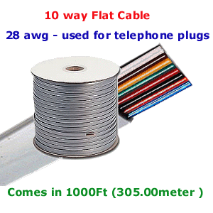 10 Way Flat Telephone Cable