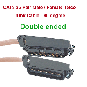 RJ21 CAT-3 TELCO Male to Female Trunk Cables
