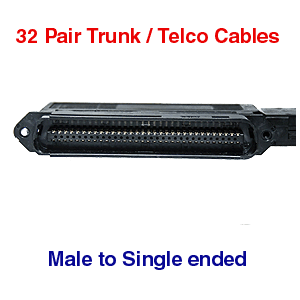 32Pair CAT-3 Trunk, Telco Cables Single ended