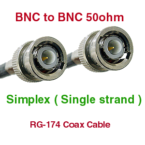 BNC to BNC RG-174 Coax Cables