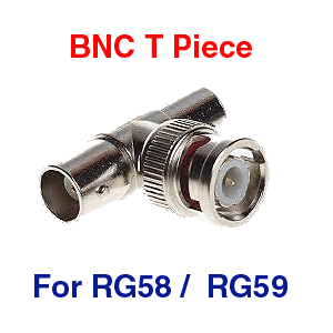 BNC T Piece for RG58 and RG59