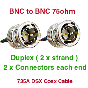 CISCO CAB-T3E3-RF-BNC-M= DUAL 735 COAX  1.0/2.3 Male to BNC Male Cable 20 Ft. 