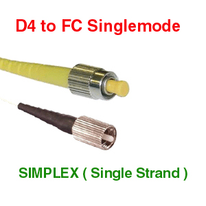 FC to D4 9/125 Singlemode Fiber Optic Cable