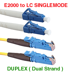 E2000 UPC to LC UPC Fiber Optic Cables