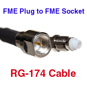 RG-174 FME Plug to FME Socket Coax Cables