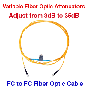 FC to FC Variable Fiber Optic Attenuator Cable