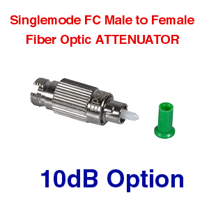 FC Male to Female Fiber Optic Attenuator 10dB