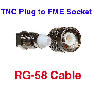 FME Socket to TNC Plug RG-58 Cables