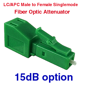 LC APC Fiber Optic Attenuator 15dB