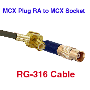 MCX RA to MCX Socket RG-316 Coax Cables
