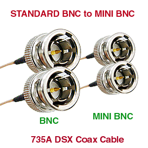 MINI BNC to BNC 735A Coax Cables