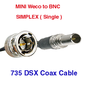 Mini Weco 440 to BNC 735A Coax Cables