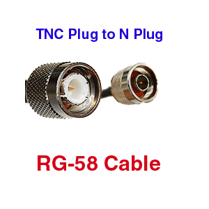 TNC to N RG-58 Coax Cables