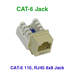 CAT-6 RJ-45 Keystone Jack beige