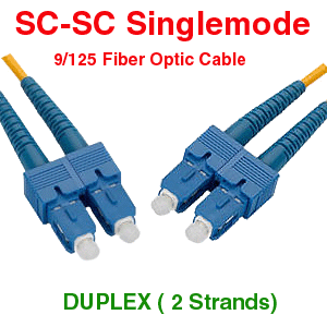 SC to SC 9/125 Duplex Singlemode Fiber Optic Cables