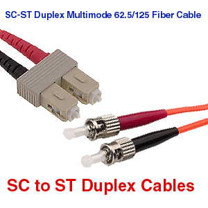 ST to SC OM1 Fiber Optic Cables