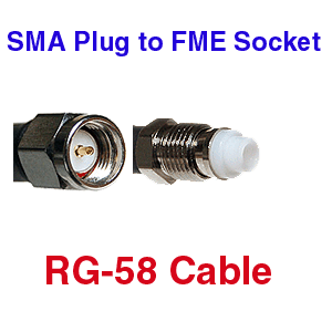 SMA Male to FME Female RG-58 Coax Cables