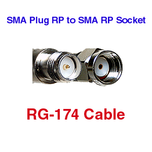 SMA Male RP to SMA Female RP RG-174 Cables
