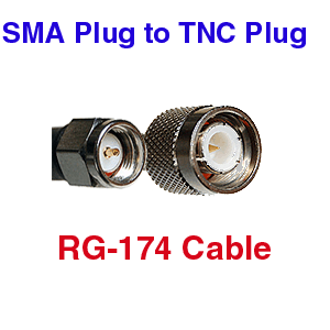 RG-174 SMAMale to TNC Male Coax Cables