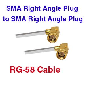 SMA Right Angle to SMA Right Angle RG-58 Coax CAbles