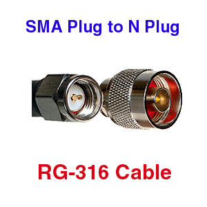 SMA to N Plug RG-316 Coax Cables
