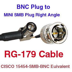 Mini SMB Right Angle to BNC RG-179 Coax Cable