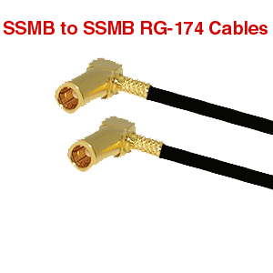 ssmb to ssmb right angle RG-174 Coax cables