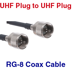 UHF to UHF RG-8 Coax Cables