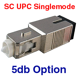 SC Male to SC Female 5dB Fiber Optic 850um ATTENUATOR