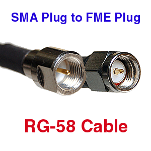 FME M to SMA M RG-58