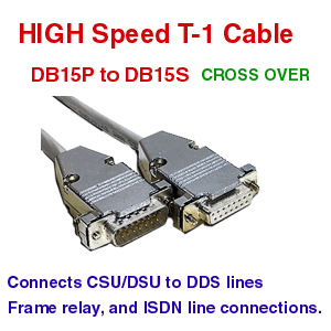 T-1 DB-15M to DB-15F Cross Over